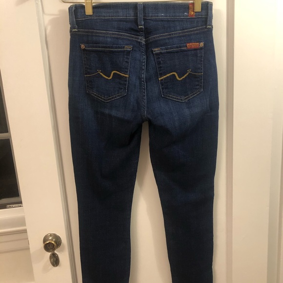 7 For all Man Kind High Rose Skinny Jeans - Picture 4 of 4